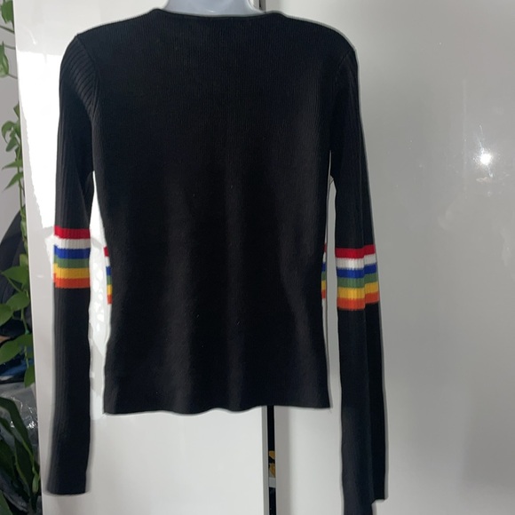 Vintage Y2K Tommy Hilfiger rainbow knit long sleeved sweater - Picture 5 of 8
